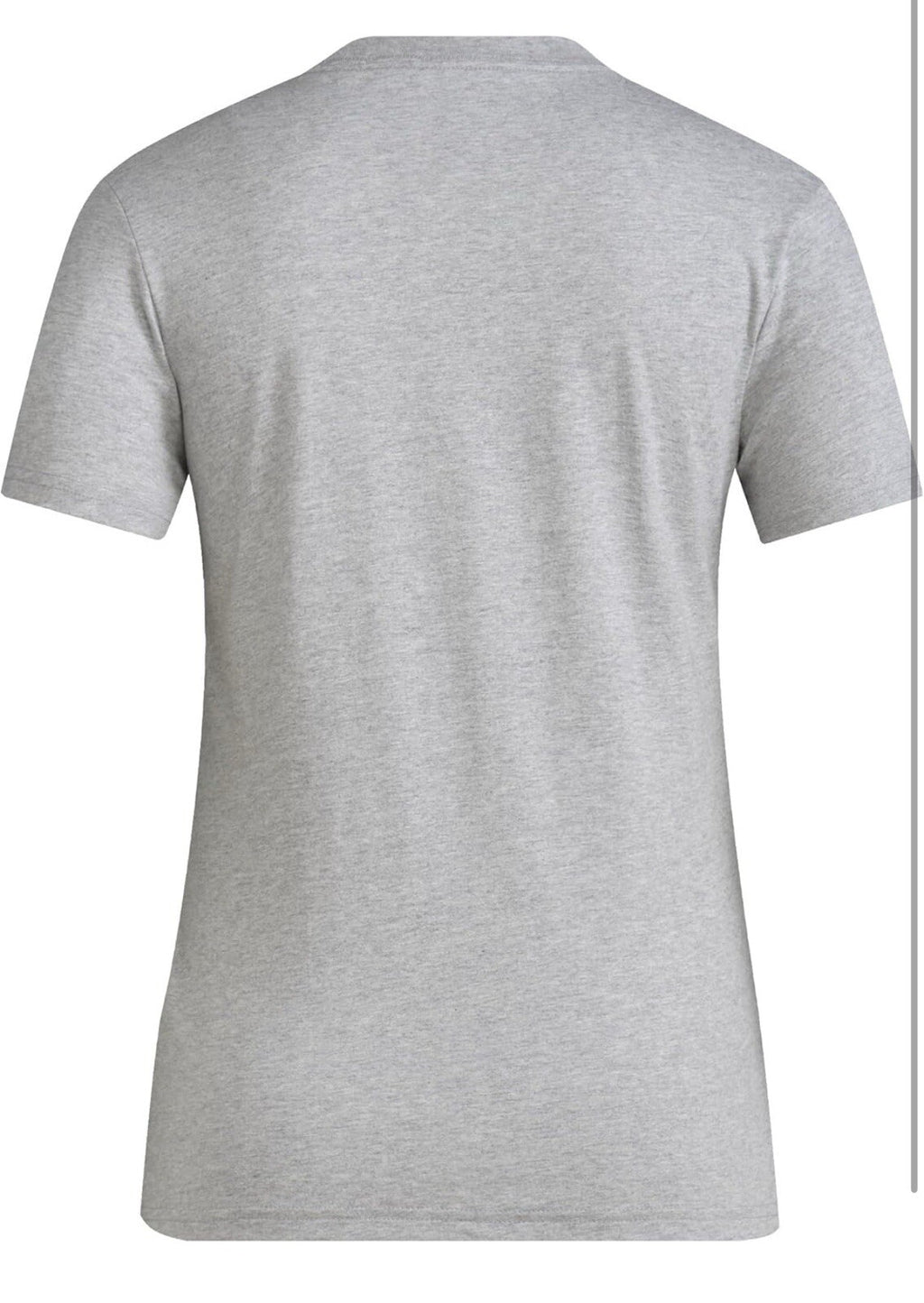 Adidas Women's Essentials Logo Tee, Medium Grey Heather/White