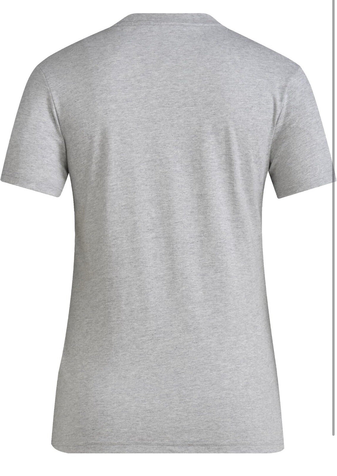 Adidas Women's Essentials Logo Tee, Medium Grey Heather/White