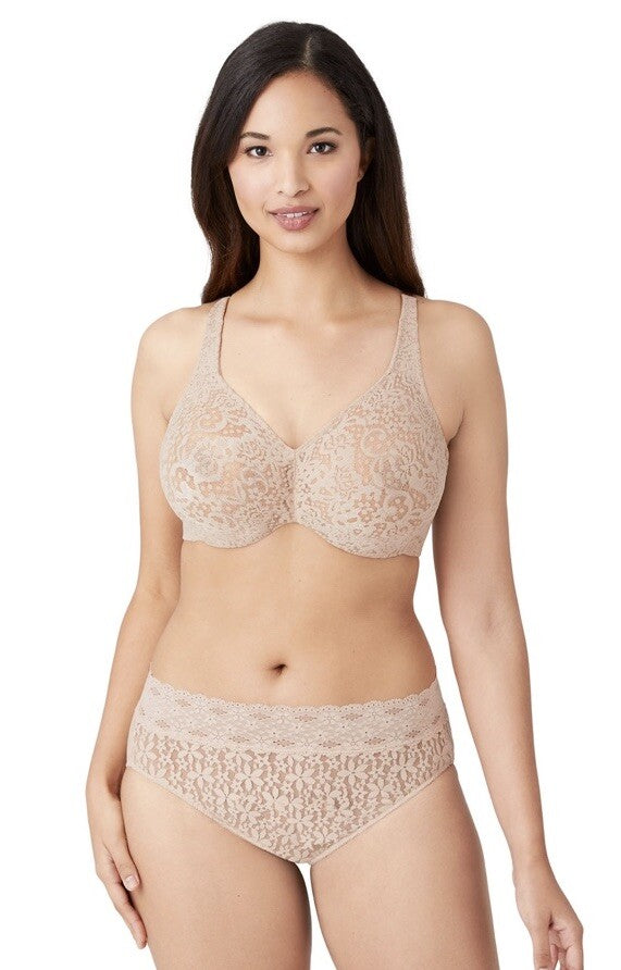 Wacoal 65547 Halo Lace Full Figure Underwire Bra Black 36C