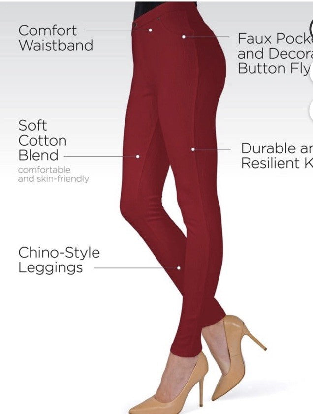 MeMoi Chino Women's Leggings Red S-M