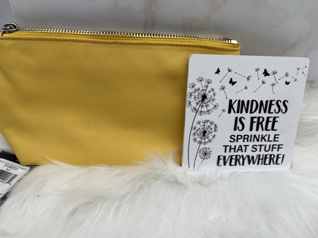 DKNY Poly Nylon Lg Cosmet Yellow Bag