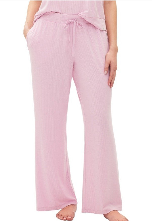Gap GapBody Women's Ribbed Drawstring Pajama Pants, Butterfly Lilac, L