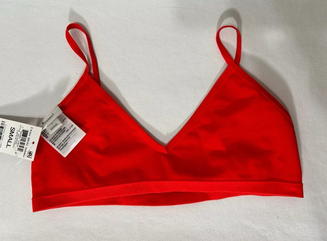Jenni Wireless Bralette S Pullover V Neck Bra Orange by Jennifer Moore  Size S