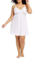 INC International Concepts Lace-Bodice Chiffon Chemise Nightgown White 2XL