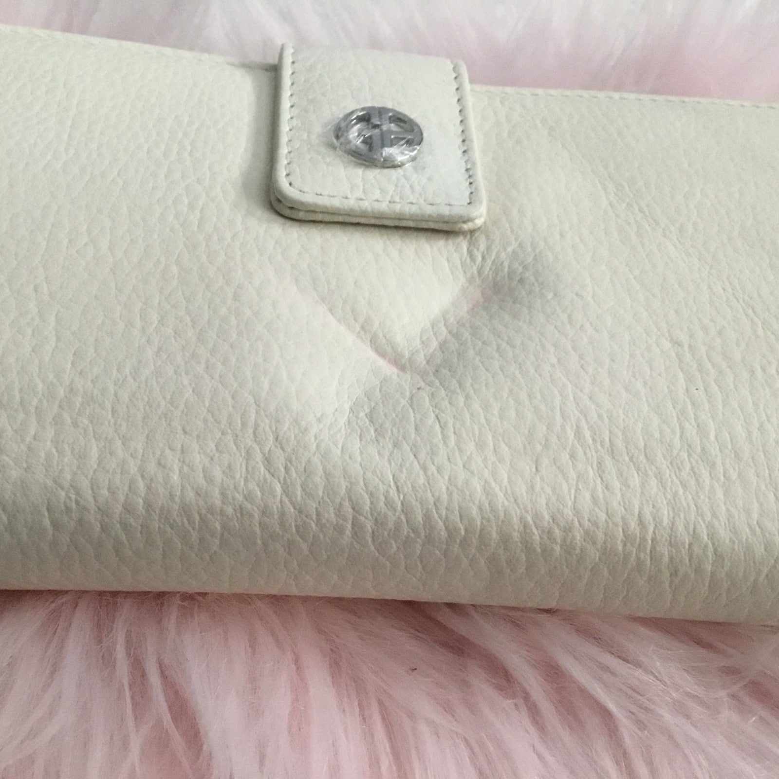 Giani Bernini Softy Core Leather Long  Wallet White