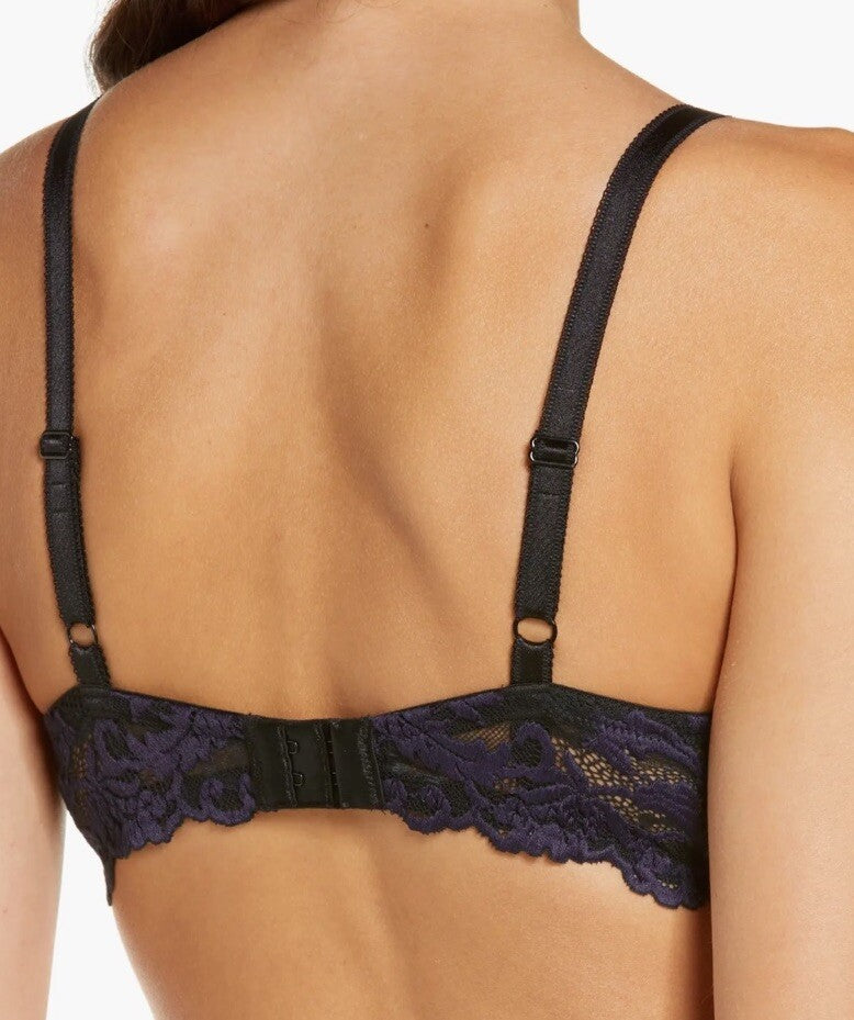 Instant Icon T-Shirt Bra Wacoal 853322 Black And Purple 32D
