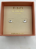 F. A. O Schwarz Sterling Silver Crown Stud Earings