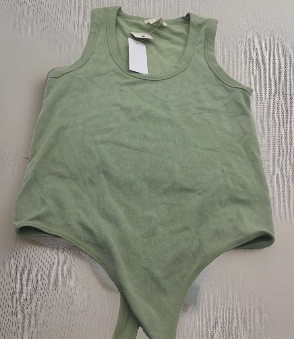 Ultra Flirt Juniors' Scoop-Neck Bodysuit - Fresh Sage Size L