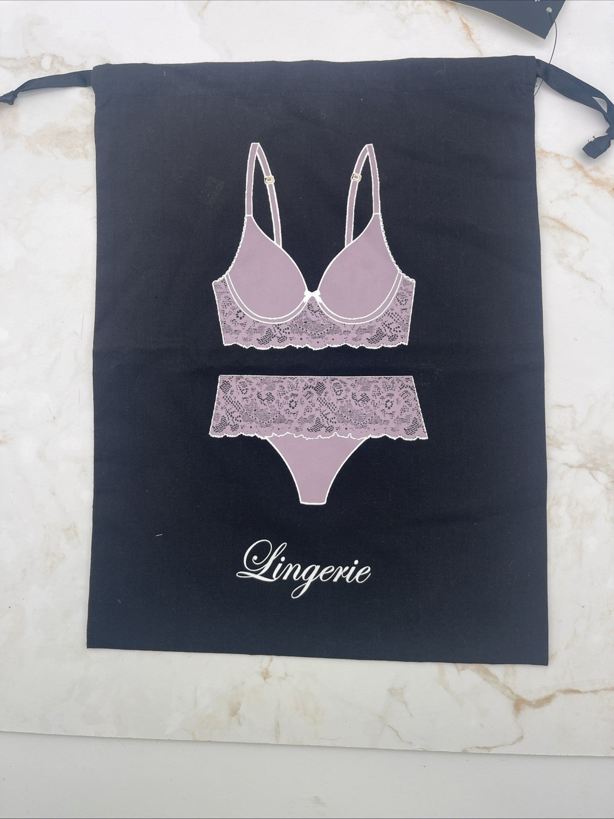 INC International Concepts Lingerie Bag (Black/Pink, Regular)