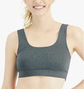 Jenni Women's Square-Neck Bralette Small Grey
