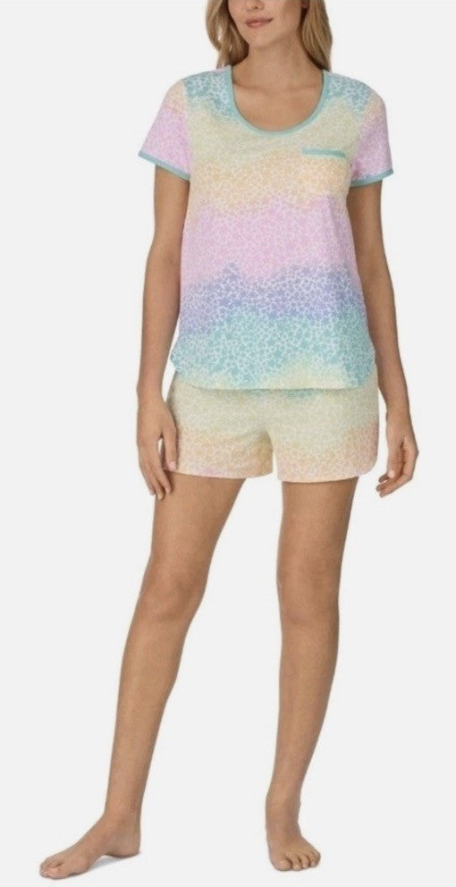 Cuddl Duds Women's 2-Pc. Printed Shortie Boxer Pajamas Set Multicolored M