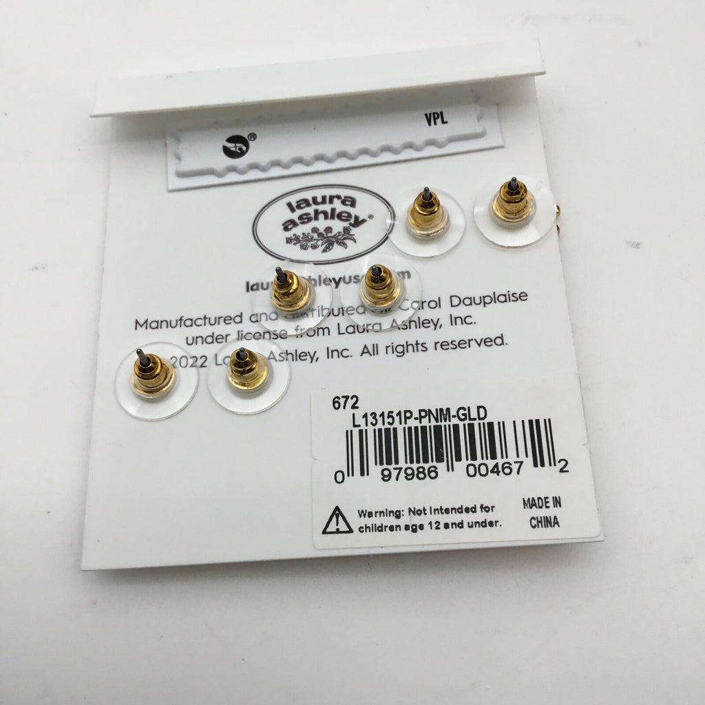 Laura Ashley Stud Earring Set, 6 Piece