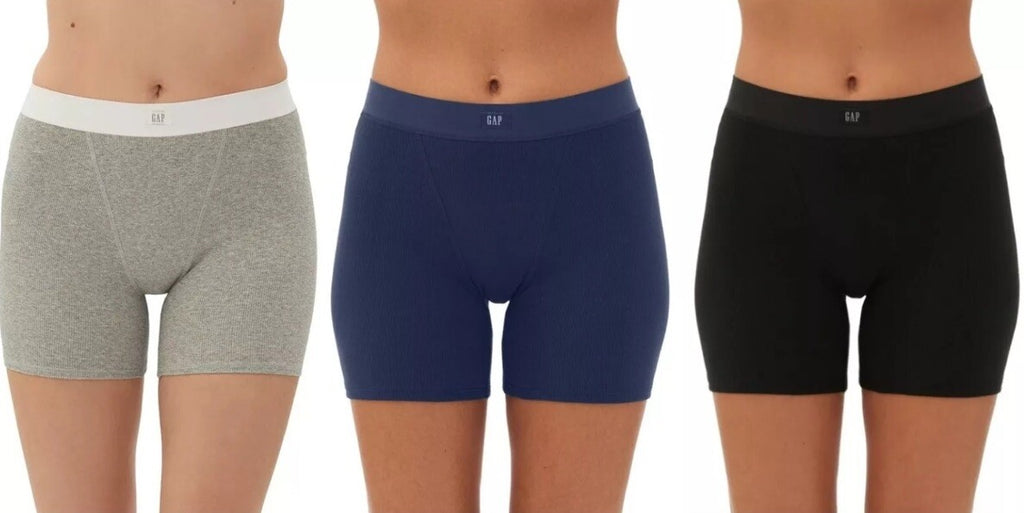GAP GapBody Women's Logo Comfort High-Waist Shorts GPW01070 Medium Navy