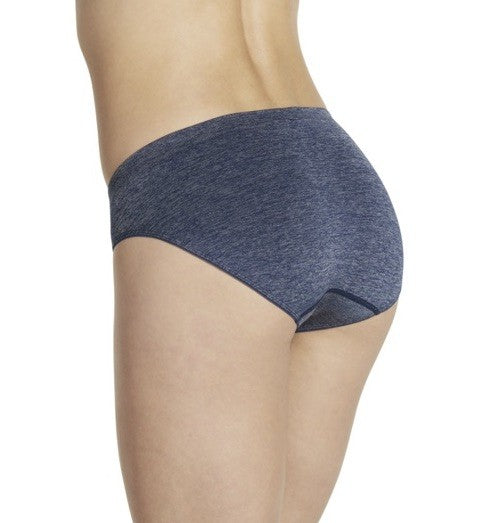 Jockey Women's Smooth & Shine Seamfree Bikini Navy Heather Size 9