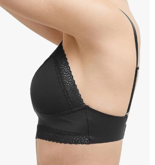 NEW Maidenform DM2322 Black Triangle Bralette Wireless Bra 2XL 