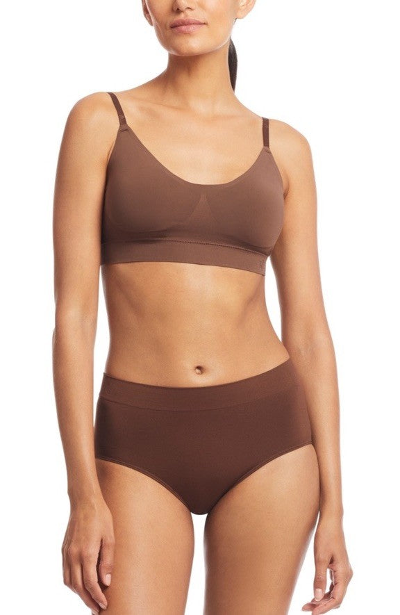 Lauren Ralph Lauren Women Seamless Stretch High Rise Brief Underwear S Espresso