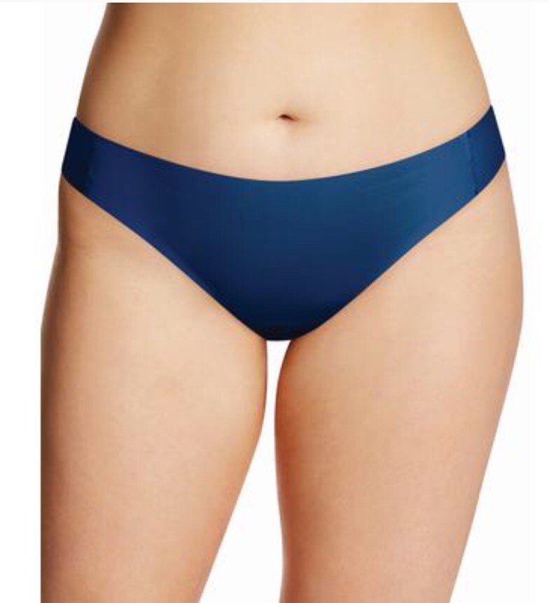 MAIDENFORM Women's Flawless No Line Look Thong Blue Size XL