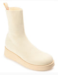 Journee Collection Women's Ebby Sock Booties Cream 12