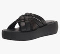Bella Vita Women Ned-Italy Platform Leather Slide Sandals 5M Black