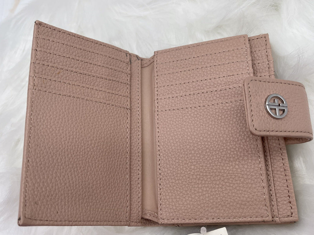 GIANI BERNINI Genuine Leather Wallet Gold, zippered and snap open compartments