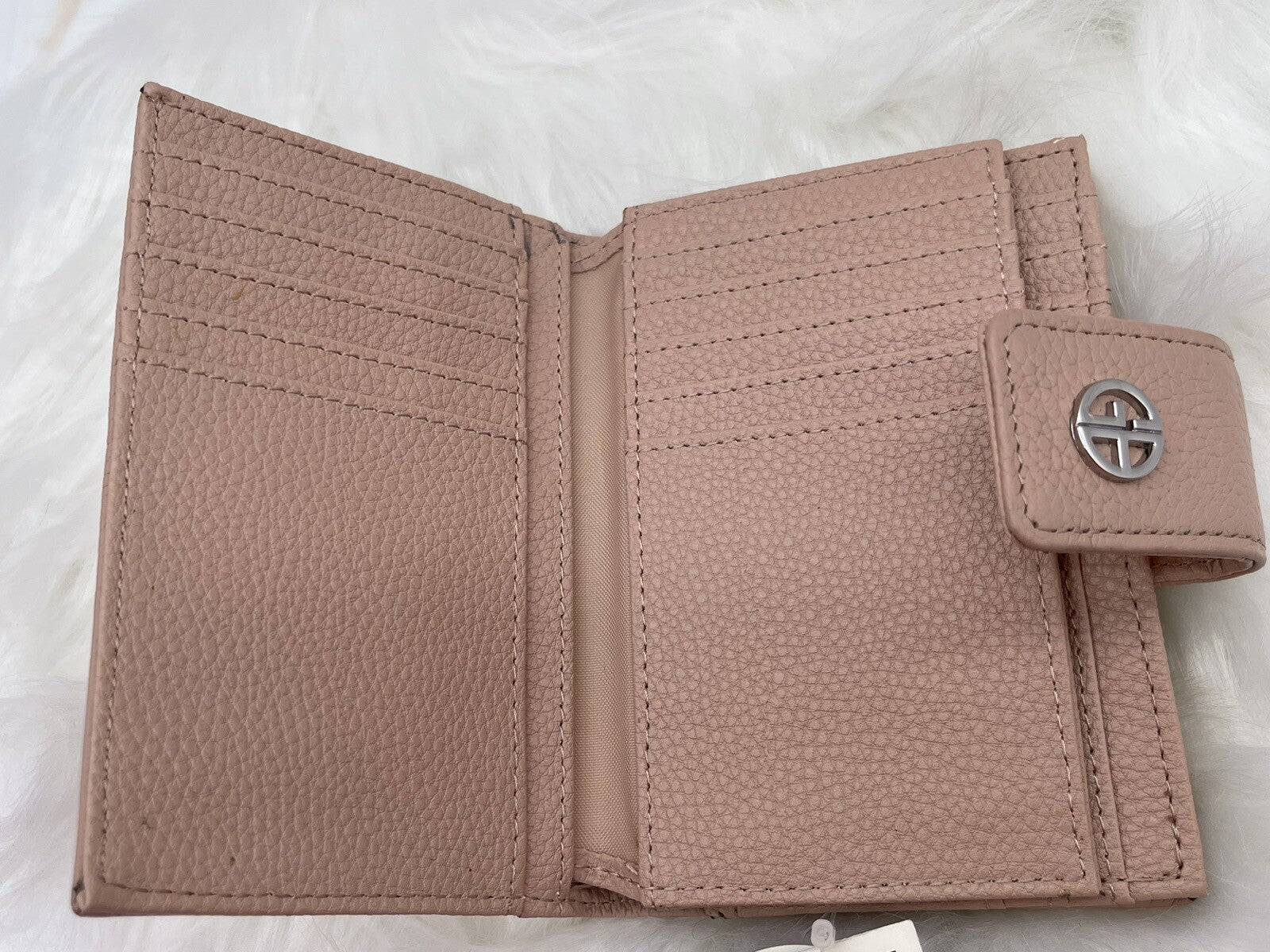 GIANI BERNINI Genuine Leather Wallet Gold, zippered and snap open compartments