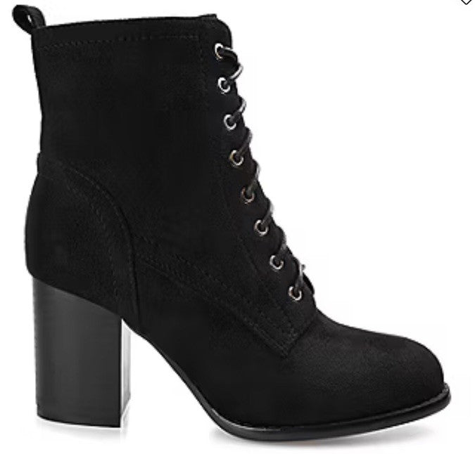 Journee Collection Women's Baylor Lace Up Bootie Black Size 11