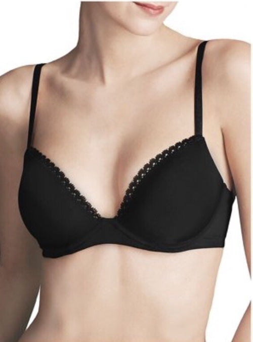 Calvin Klein Women's Seductive Comfort Customized Lift Bra Demi Size 30C Black