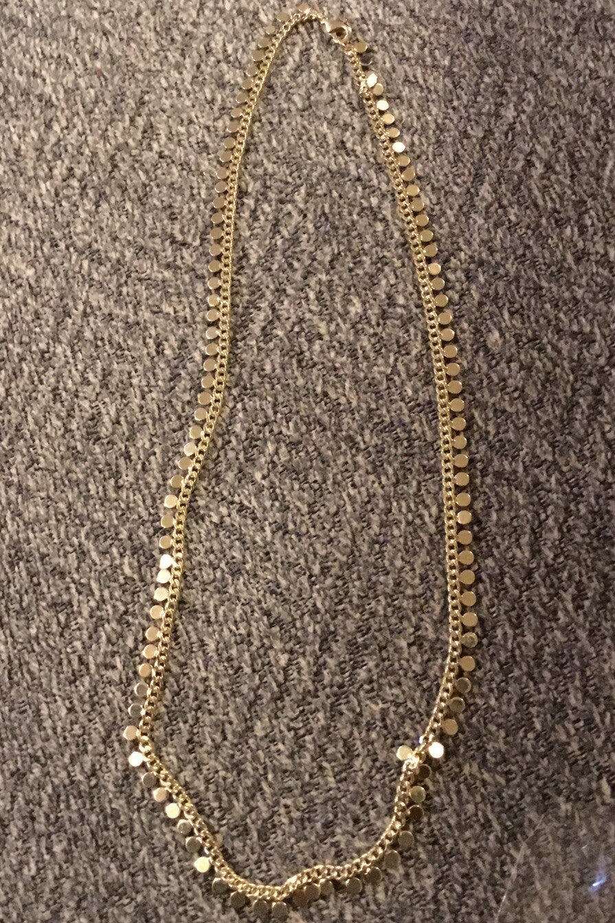  Macy's Gold Plated Dangling Discs Necklace