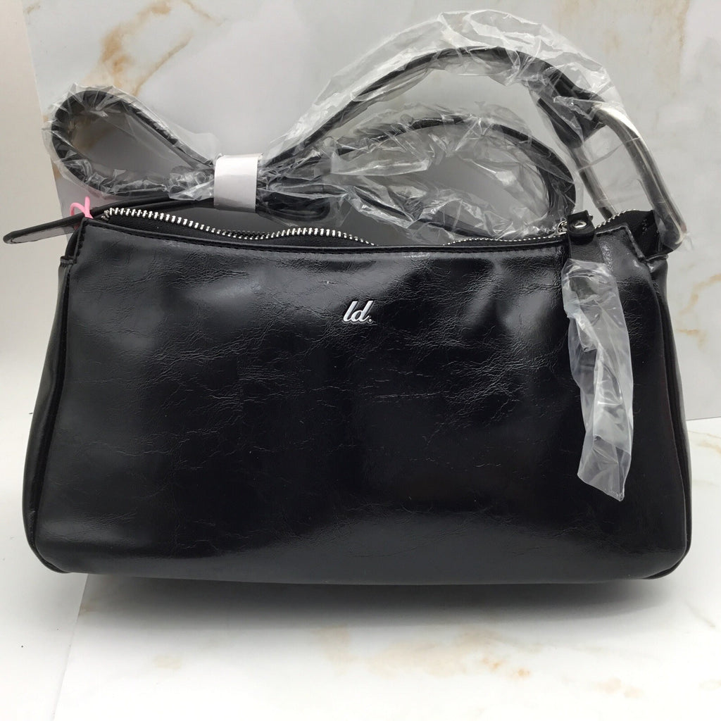 Like Dreams Maverick Shoulder Bag Black Patented Silver