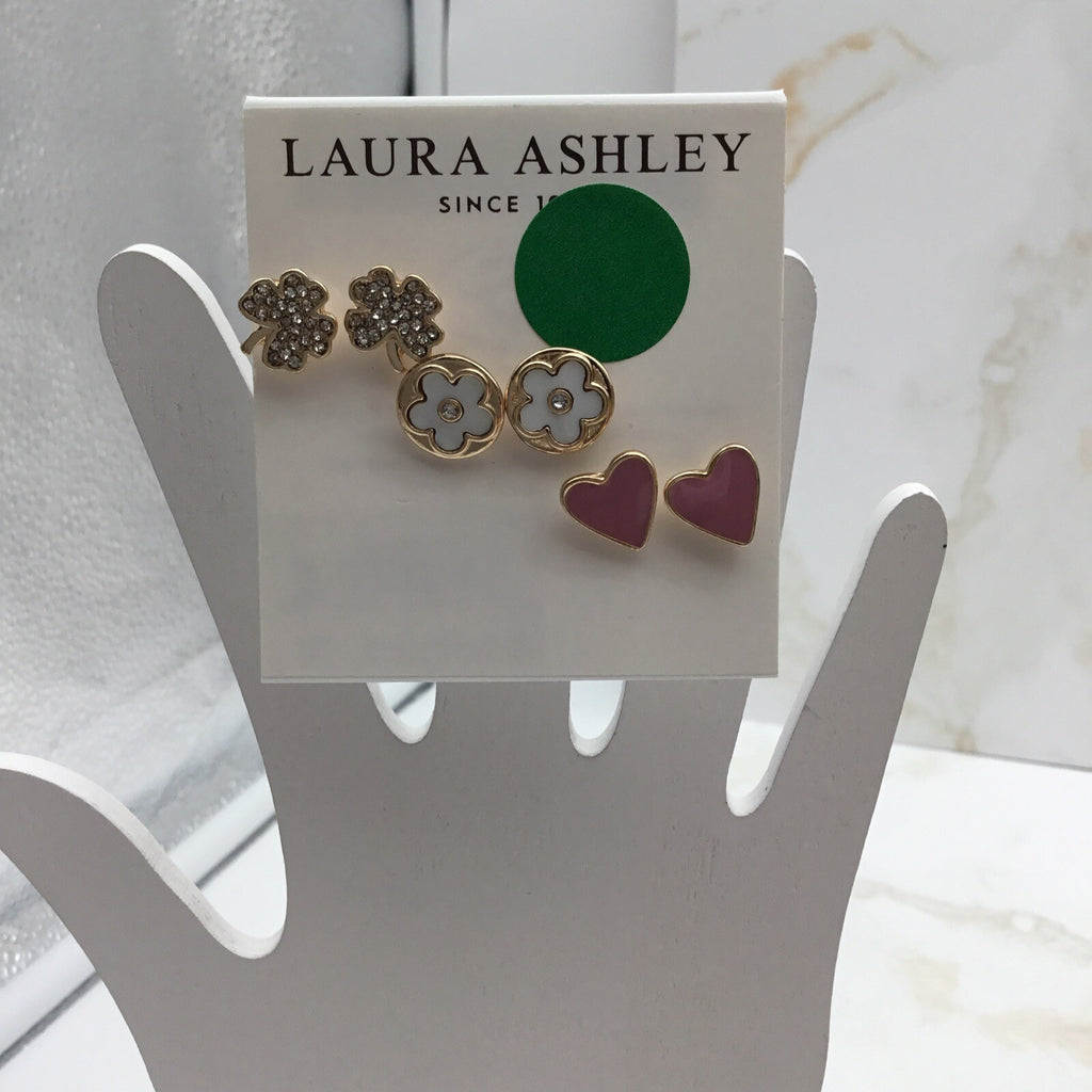 Laura Ashley Stud Earring Set, 6 Piece