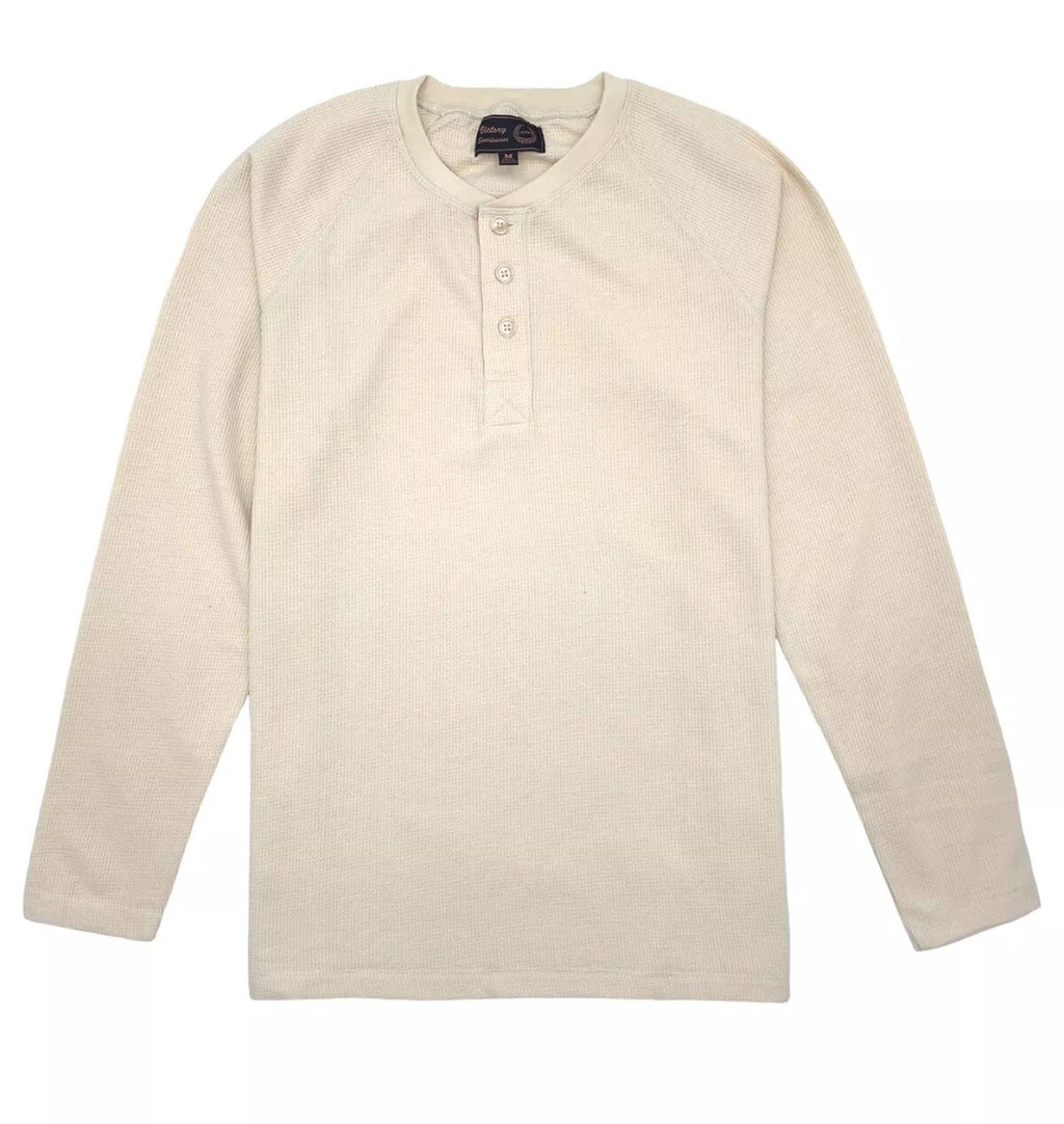 Thermal Henley Classic Fit Waffle Knit Fabric Small