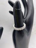 Sparkling Women Charter Club Cubic Zirconia Silver Plated Size 9 Ring
