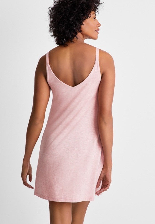State of Day Women's Fluid Knit Solid Tank Chemise XL Soft Blush 