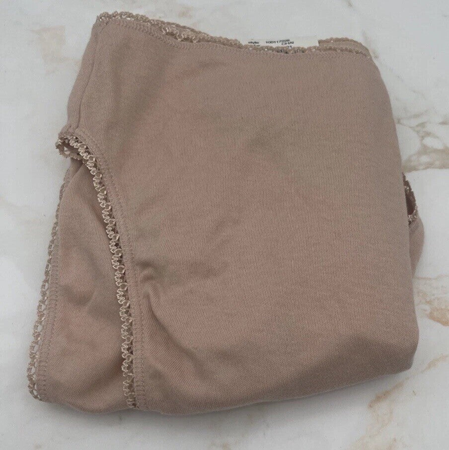 Charter Club Women's Everyday High-Cut Cotton Lace Trim Briefs Nude 2XL