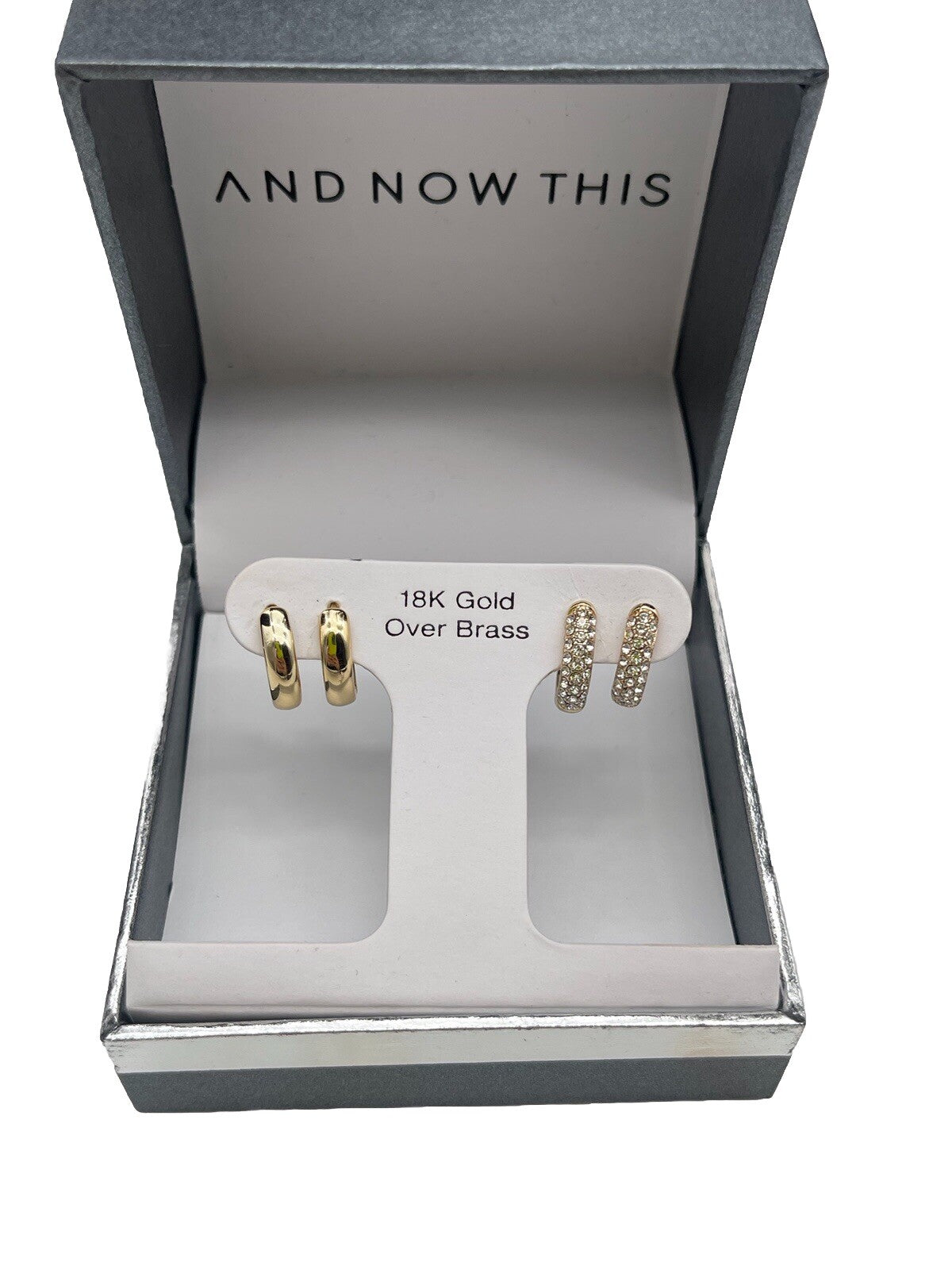 And Now This 18k Gold Over Brass Earrings 
