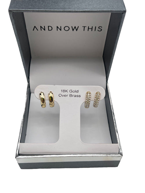 And Now This 18k Gold Over Brass Earrings 
