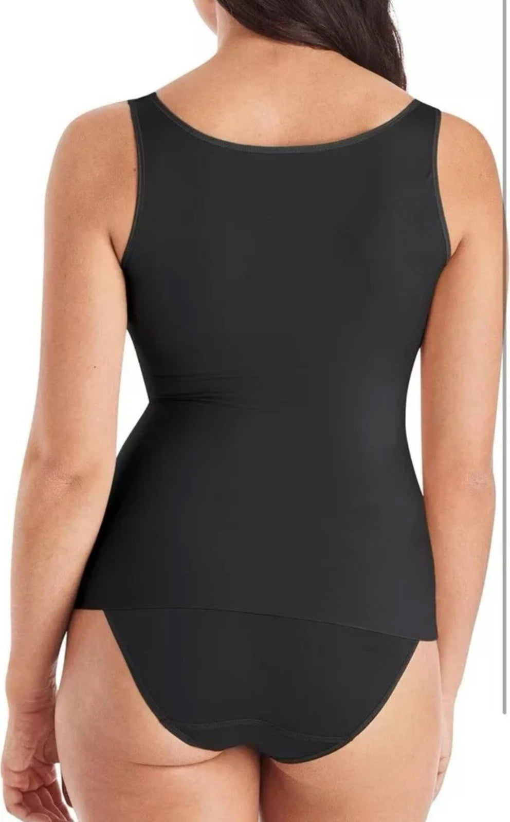 Maidenform Womens Size 2XL Black Shapewear Cami Tank Top Back Smoothing NEW