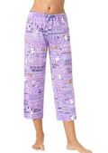 HUE Self Care Mantras PJ Capri - Bougainvillea (Purple Multi)  - SZ S
