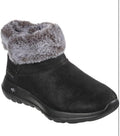 Skechers Womens Size 9 Boots Go Walk Air Cooled Goga Mat Black Walking Faux Fur