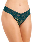 INC International Concepts Women’s Lace Butterfly Thongs Panties Dark Forest XL