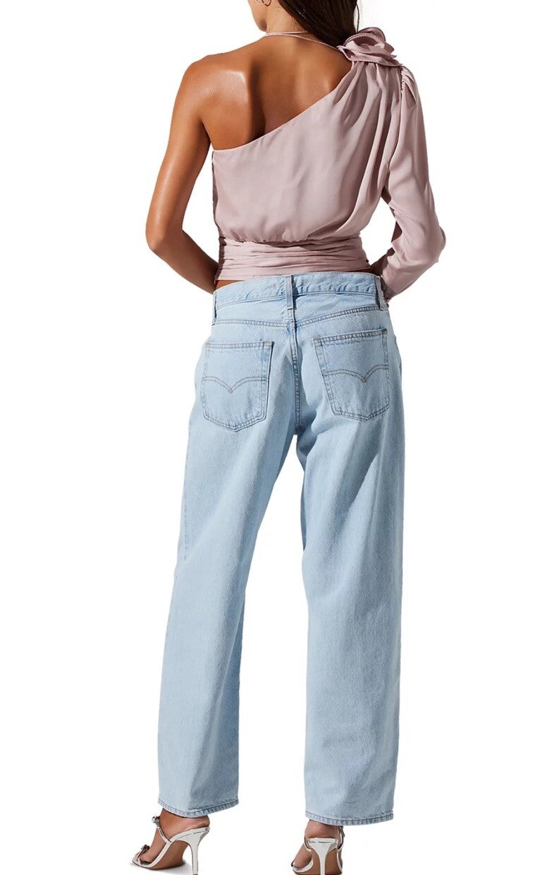 ASTR the Label Women's Carmelita One-Shoulder Blouse XS