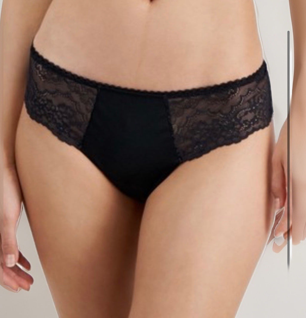 I.N.C. International Concepts Women's Satin Micro Thong Underwear Black L