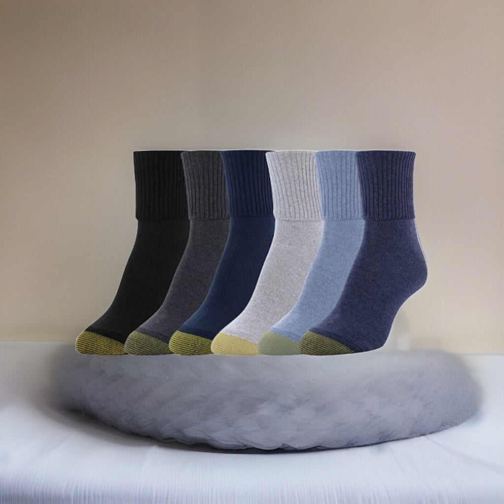 Gold Toe 6 Pair Turncuff Socks Womens Size 8-13