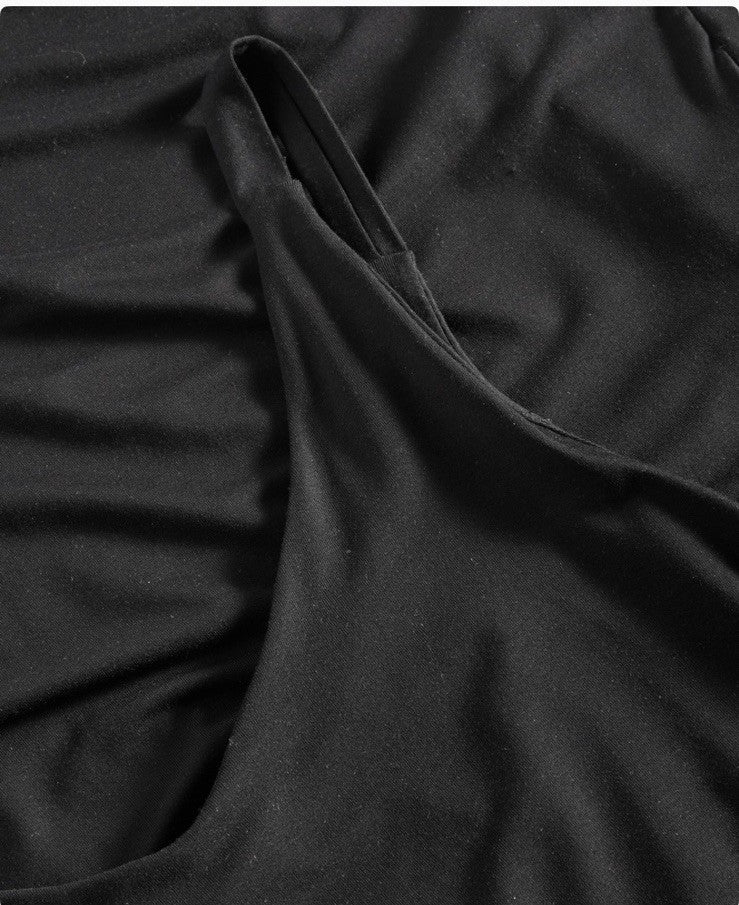 State of Day Women's Fluid Knit Solid Tank Chemise-Deep Black Small