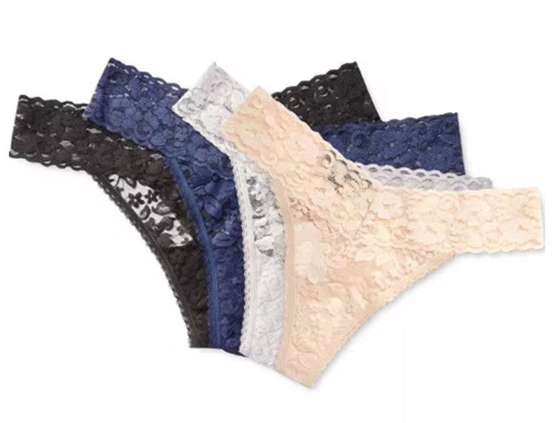 I.N.C. International Concepts Lace Thong White Spandex, XX-Large