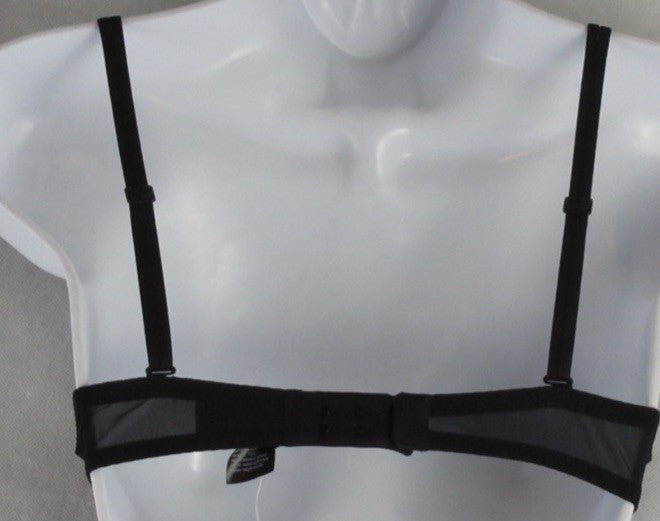 Calvin Klein Women's Sheer Marquisette Unlined Plunge Bra Black 34D