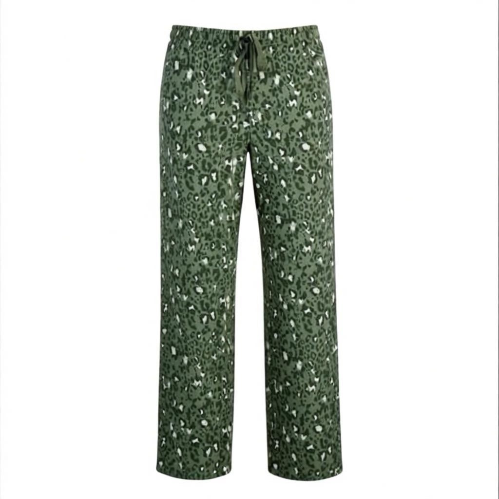 Jenni Women's Printed Wide-Leg Pajama Pants, Mountain Sage Animal Size S