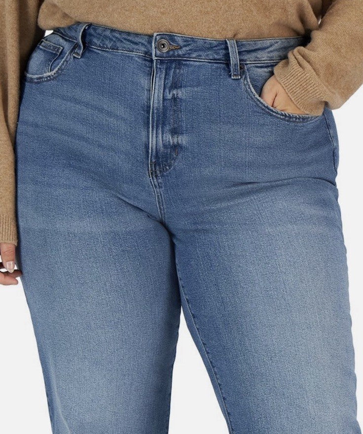 Celebrity Pink Trendy Plus Size Straight-Leg Jeans Tordino Size 24