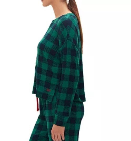 Gap GapBody Women's 1 Pc.Long-Sleeve  Pajamas Top - Green Black Only Top