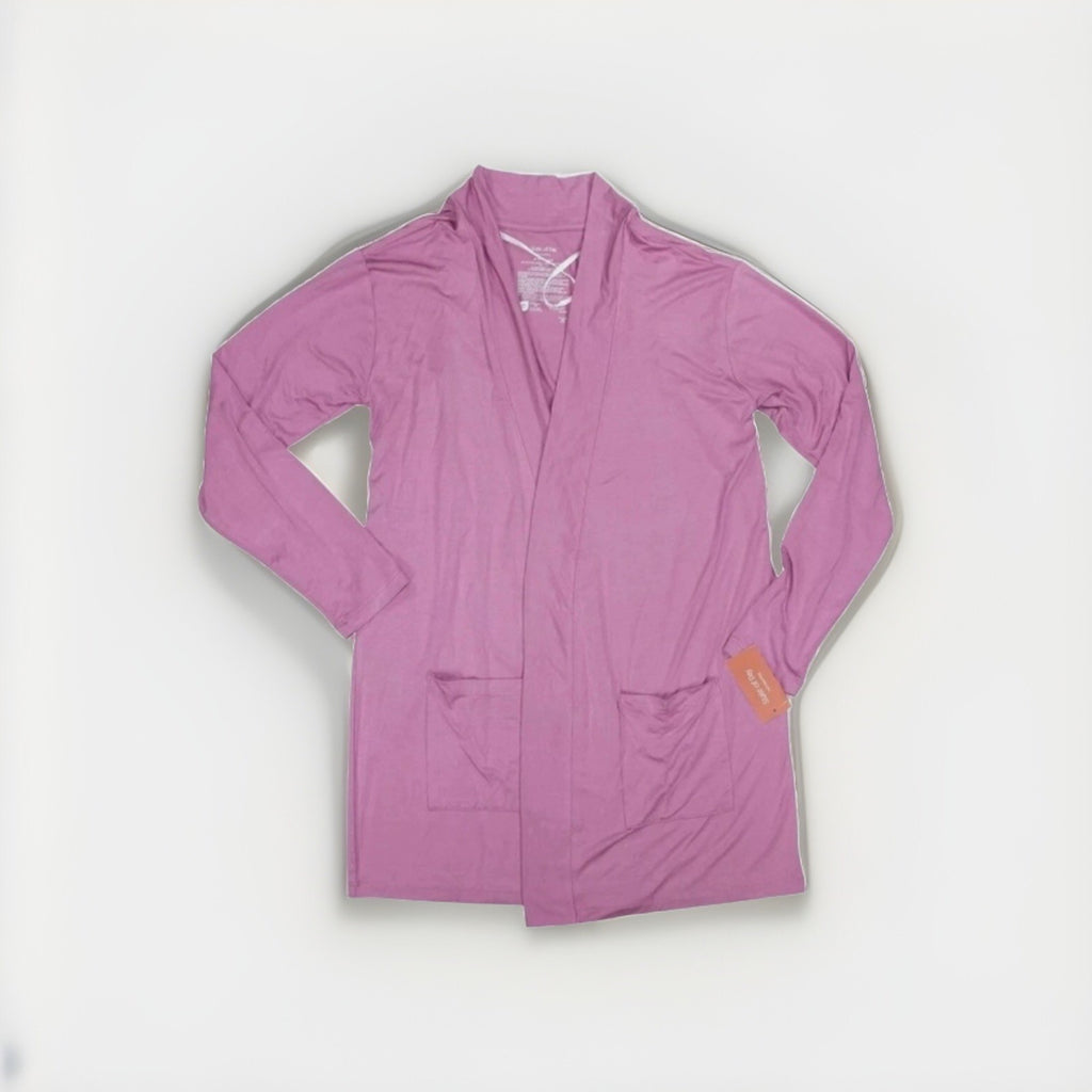 State of Day Women's Knit Open Front Cardigan Mauve Orchid XXL